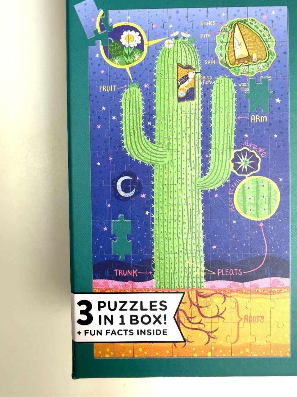 Mudpuppy Plant Anatomy Science Puzzle Set 3-in-1 Educational Kids Puzzle